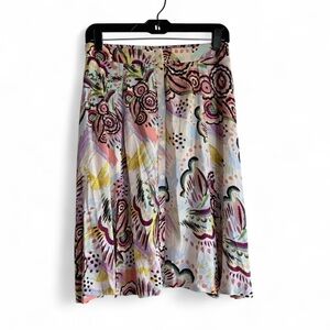 ASTR Floral Button Front A Line Midi Skirt Size M